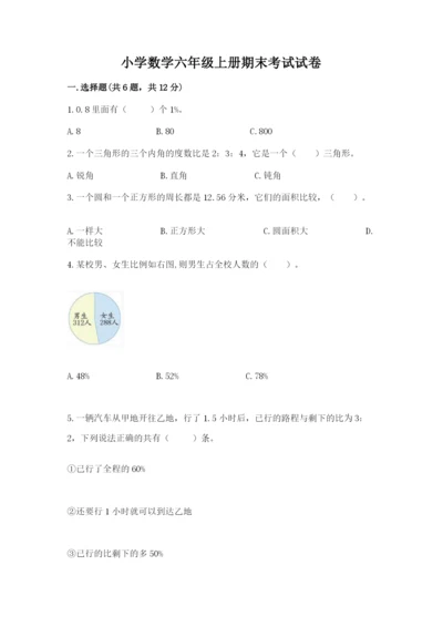 小学数学六年级上册期末考试试卷（夺冠系列）word版.docx
