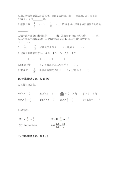 沪教版小学六年级下册数学期末综合素养测试卷附答案【黄金题型】.docx