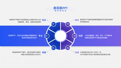 简约风并列关系6项PPT单页