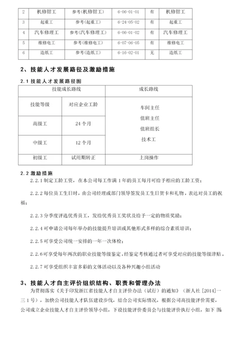 企业技能人才自主评价实施方案.docx