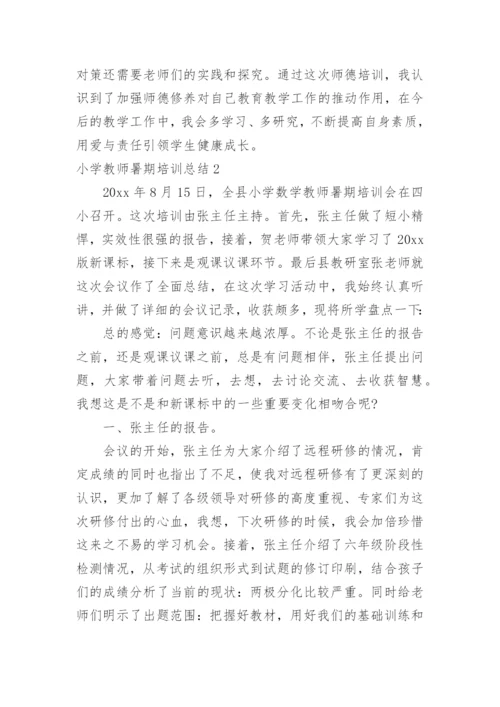 小学教师暑期培训总结_5.docx