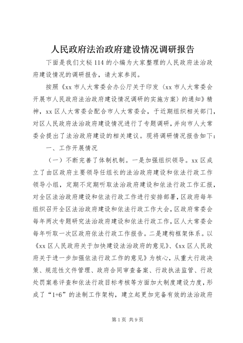 人民政府法治政府建设情况调研报告.docx