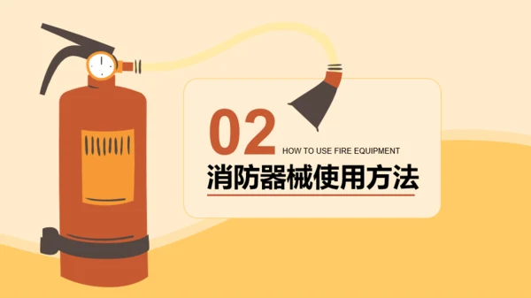 黄色卡通风消防安全主题班会PPT模板