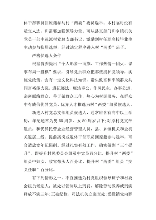 村级党组织和第四届村民委员会换届选举工作实施专项方案.docx