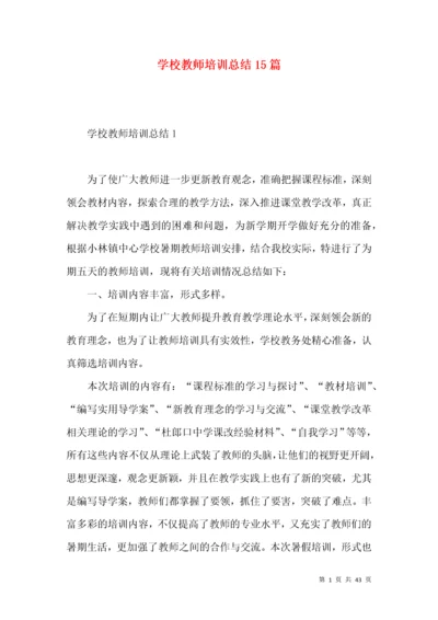 学校教师培训总结15篇.docx