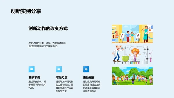 小学舞蹈创新实践PPT模板