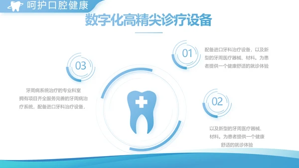 蓝色简约牙科宣传介绍工作总结汇报动态PPT