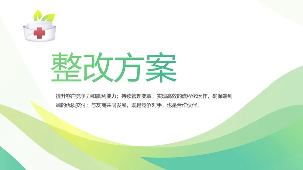 绿色简约清新护士年终总结汇报动态PPT模板