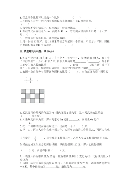 小学六年级下册数学期末卷带答案ab卷.docx
