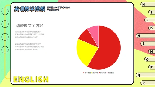 蓝色孟菲斯英语教学PPT模板