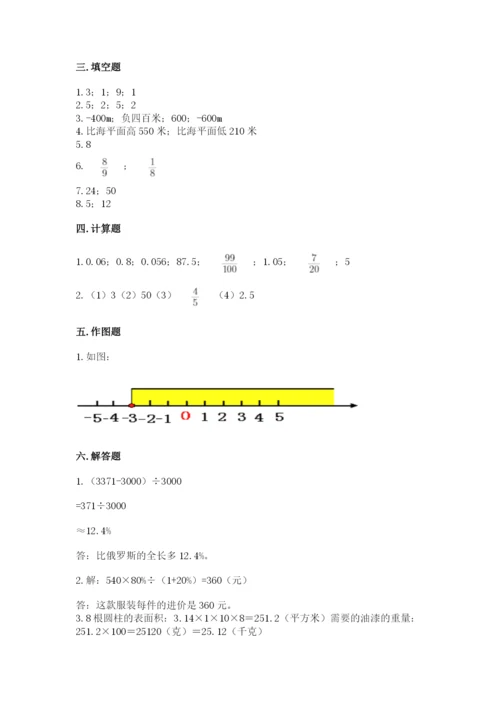 六年级下册数学期末测试卷精品（精选题）.docx