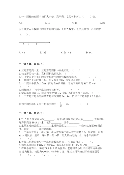 济南市外国语学校小升初数学试卷精品（易错题）.docx