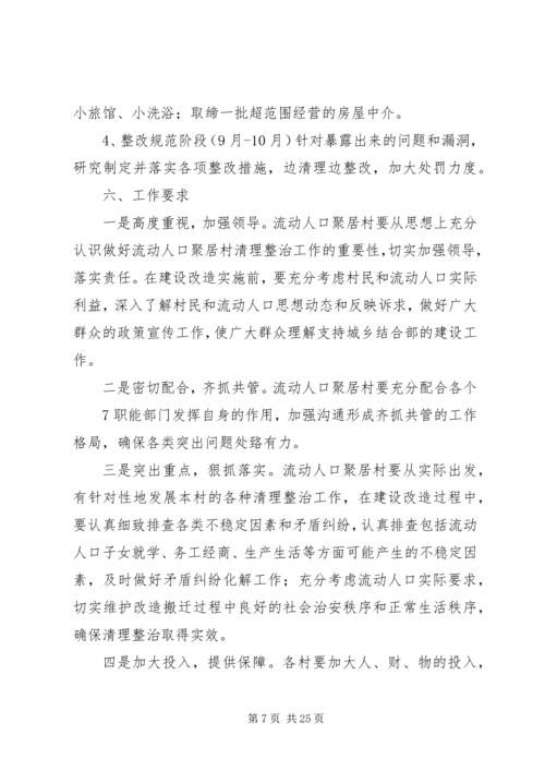 西潞街道流动人口聚居村清理整治工作方案.docx