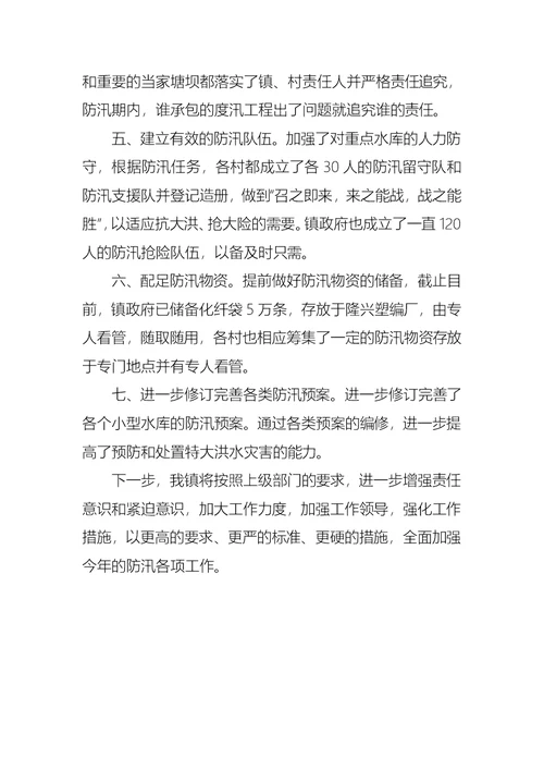 乡镇2021年防汛准备工作情况汇报
