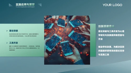 绿色简约风心理学专业答辩PPT模板