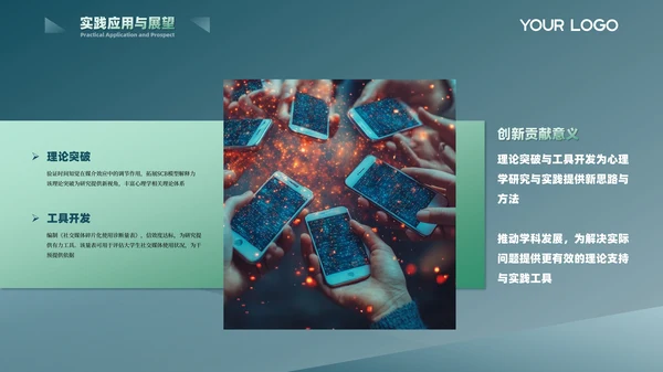 绿色简约风心理学专业答辩PPT模板