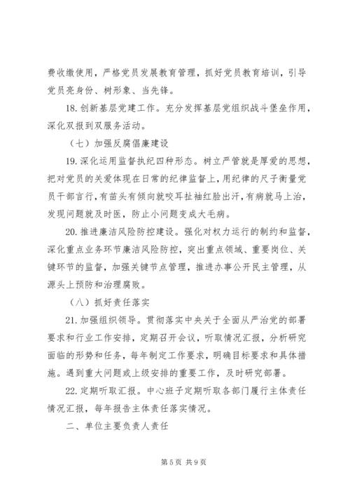 履行全面从严治党主体责任清单(范文).docx