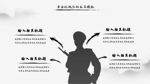 大气水墨风公安警察宣传汇报动态PPT模板