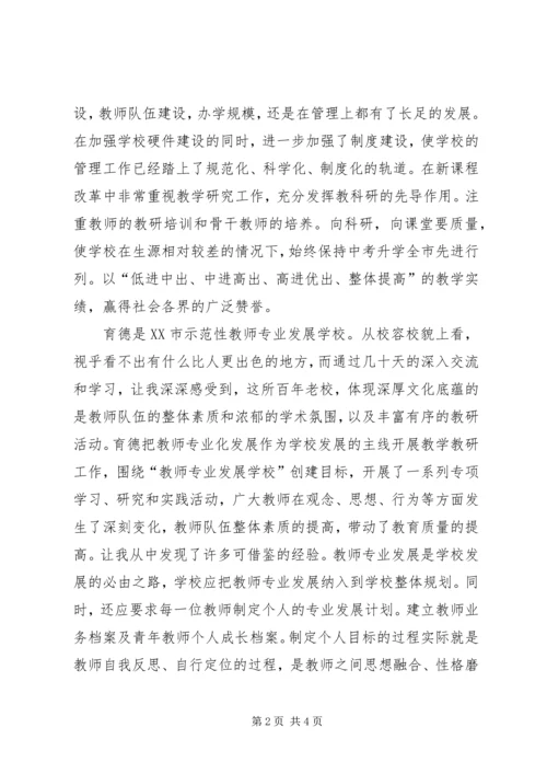 学校挂职锻炼学习体会.docx