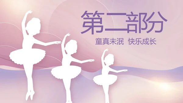 紫色大气儿童舞蹈比赛大赛动态PPT