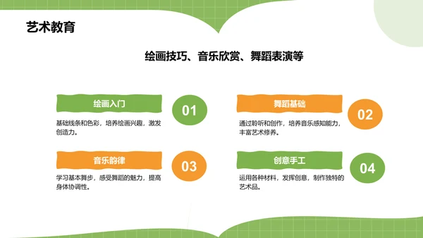 绿色卡通风可爱卡通教育教学PPT模板