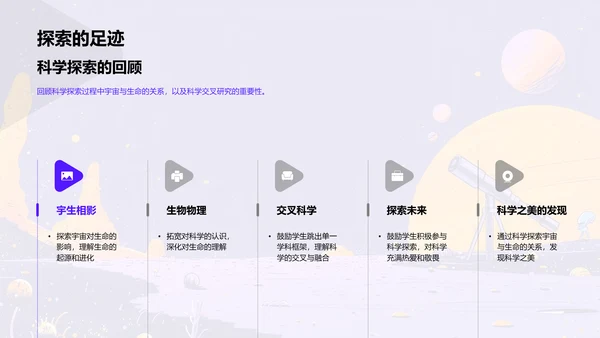 宇宙与生命探秘PPT模板