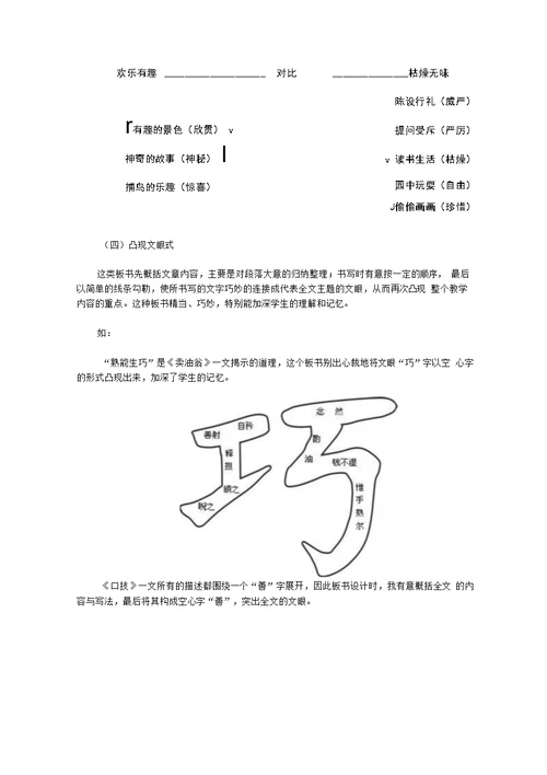 浅谈语文教学的板书艺术 教学案例设计 教学研究 教育专区