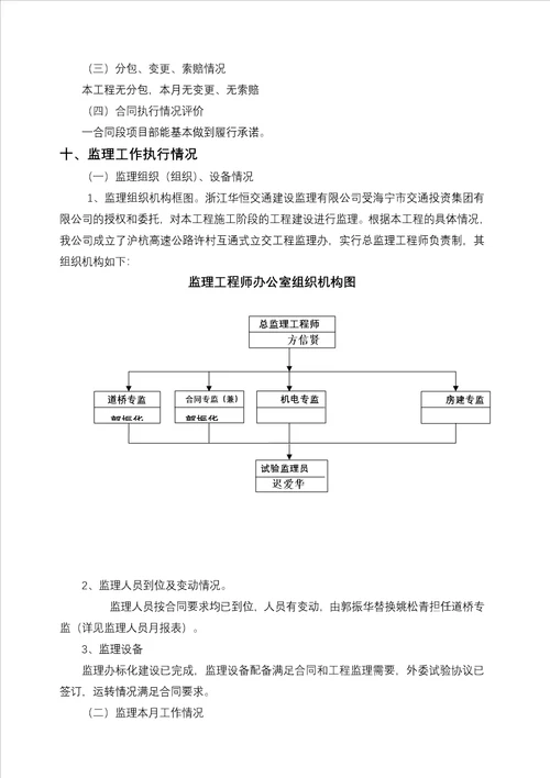 1月监理月报正文