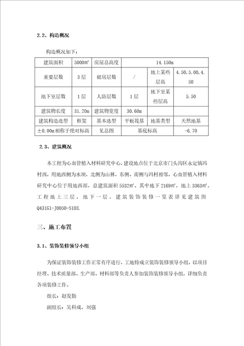 阜外装饰装修施工方案样本