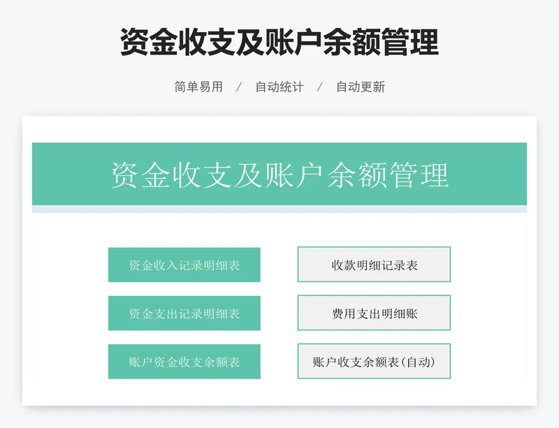 资金收支及账户余额管理