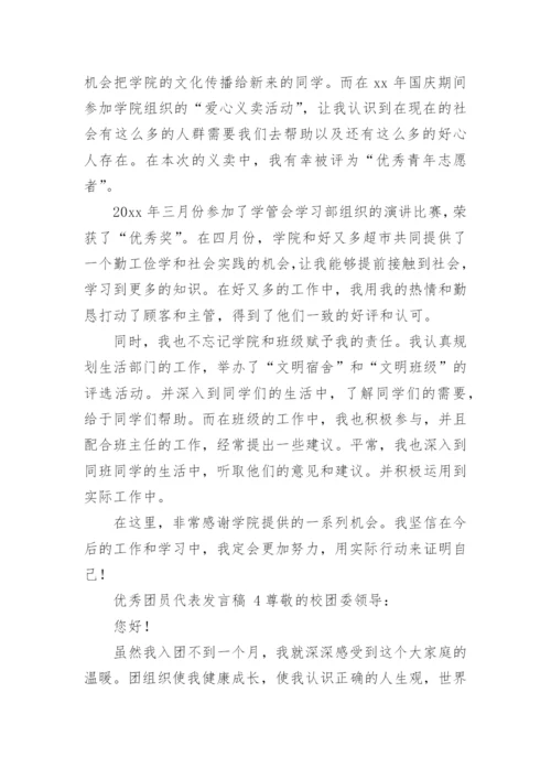 优秀团员代表发言稿.docx