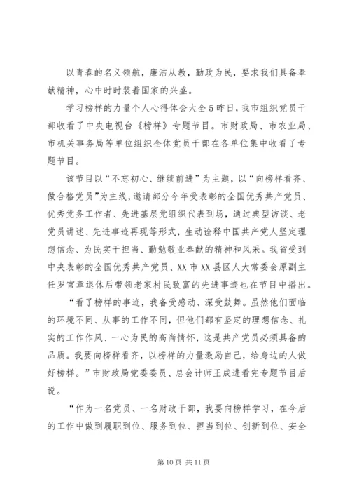 学习榜样的力量个人心得体会多篇.docx