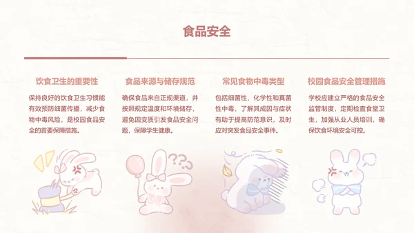 兔崽子红色卡通风安全主题班会
