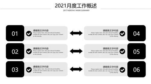 黑色极简月度总结PPT模板