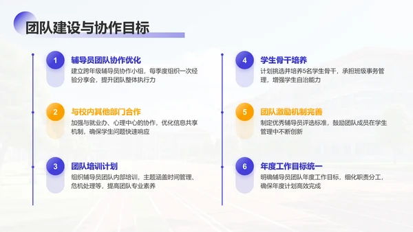 紫色学术风大学辅导员年终述职汇报PPT模板