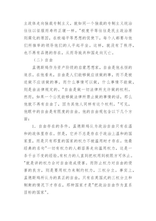 孟德斯鸠思想研究小论文.docx