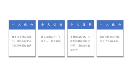 歌手乐队个人简历通用PPT模板