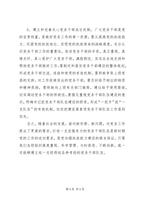 新形势下加强党务干部队伍建设的调研思考[小编推荐] (2).docx