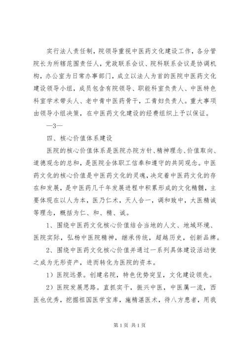XX县区中医院中医药文化建设实施方案.docx