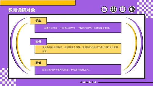紫色孟菲斯风格教育创新与实践计划书PPT模板