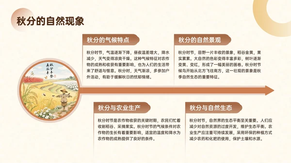棕色中国风秋分文化宣传主题PPT模板