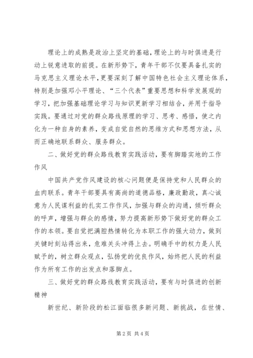 新形势下青年干部做好党的群众路线教育实践活动调研报告.docx