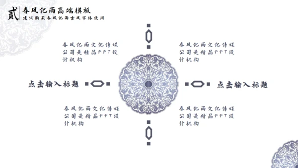 中国风青花瓷教育课堂通用PPT模板