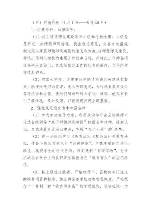 幼儿园师德师风专项整治实施方案.docx