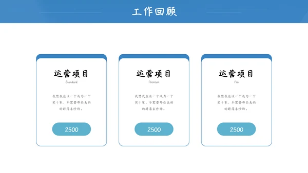 蓝色商务风经营数据分析报告