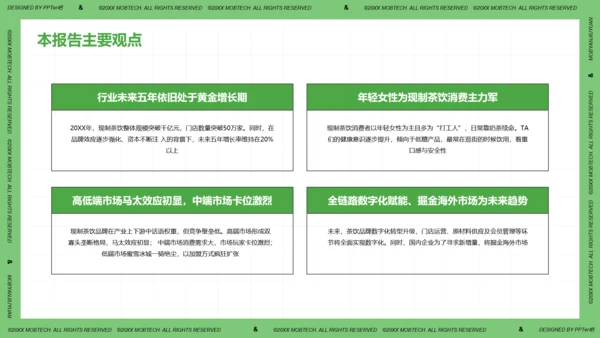 珍珠奶茶现制茶饮行业洞察报告PPT模板