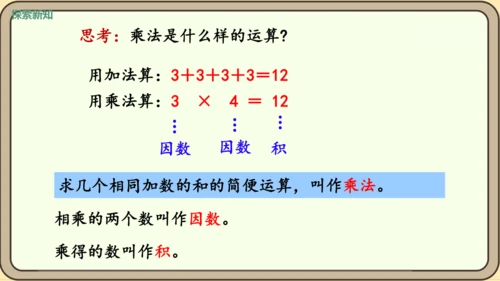新人教版数学四年级下册1.3    乘除法的意义和各部分之间的关系课件