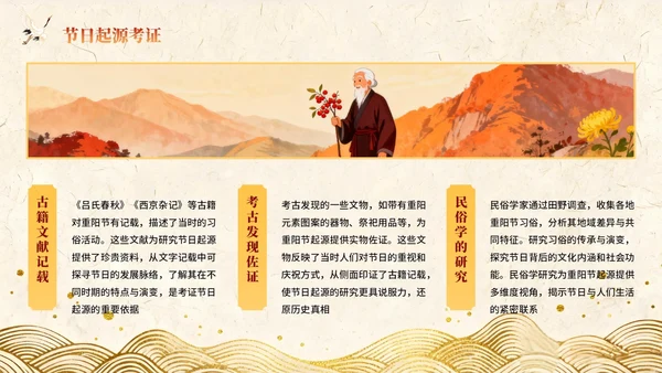橙红色中国风重阳节PPT模板