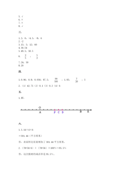 小学六年级升初中模拟试卷附答案【能力提升】.docx