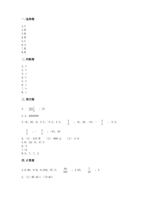 人教版六年级下册数学期末测试卷【易错题】.docx